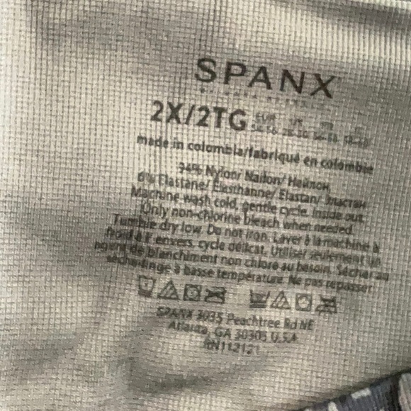 Spanx look at me now seamless leggings indigo leopard print size 2X - Picture 4 of 5